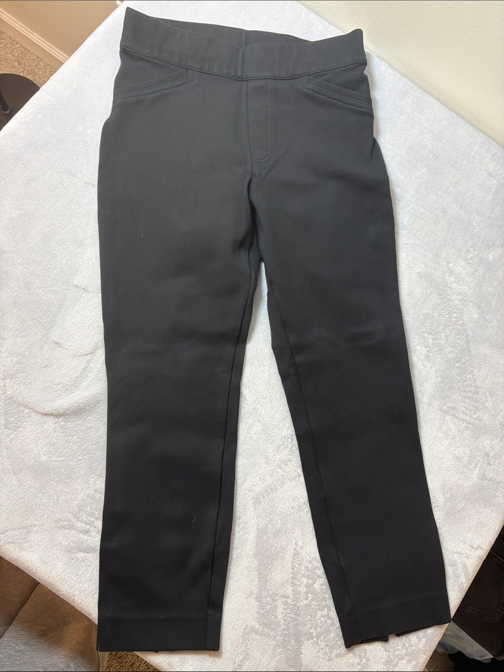 SPANX Black Ankle-Length Stretch Pants